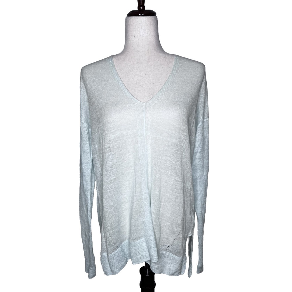 VINCE Linen Sweater Womens Size XS Seafoam Green Lightweight
